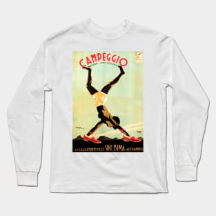 CAMPEGGIO Italian Leather Shoes by Mario Borrione 1932 Art Deco Vintage Lithograph Long Sleeve T-Shirt